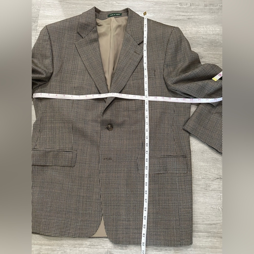 Lauren Ralph Lauren Classic Men's houndstooth Blazer Sz L wool classic timeless - Picture 8 of 8